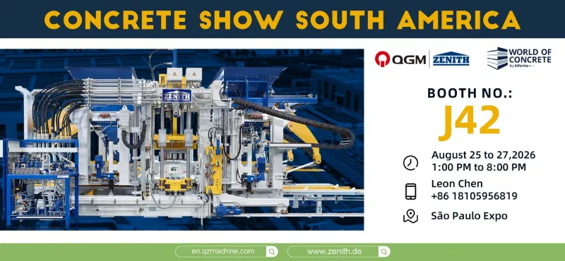 Quangong Machinery skal fremvises på Concrete Show i São Paulo, Brasilien - slutt dig til os til denne store sydamerikanske industribegivenhed.